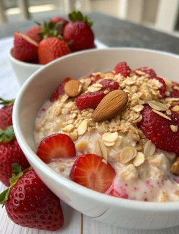 Easy Vegan Strawberry Oatmeal