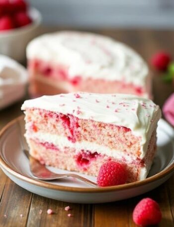 Easy Raspberry Zinger Poke Cake