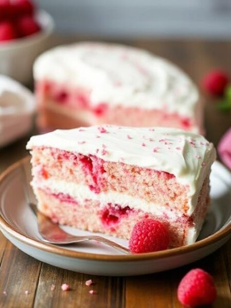 Easy Raspberry Zinger Poke Cake