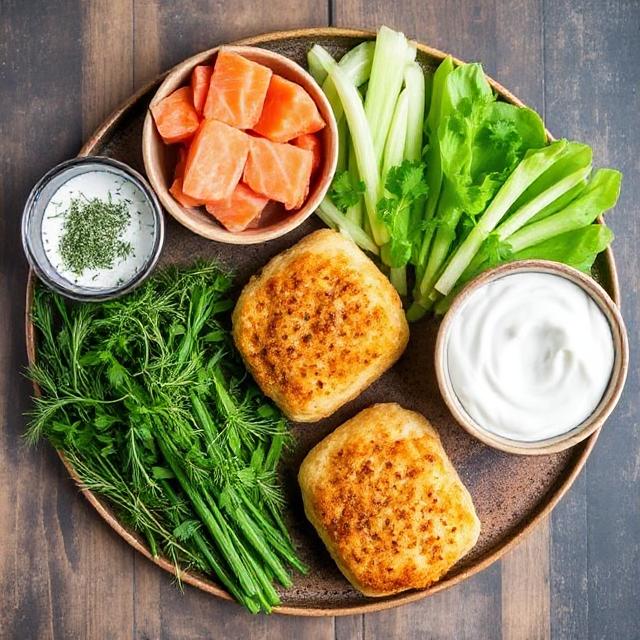 Easy Salmon Croquettes With Dill Sauce